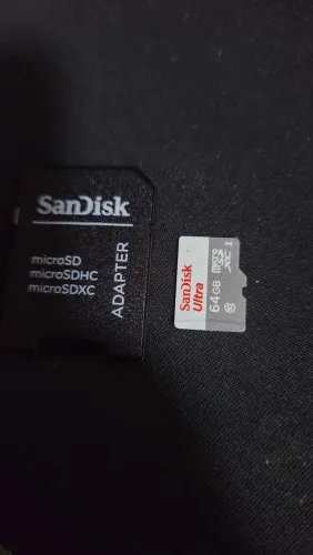 Cartão Micro SD+Adaptador SanDisk 64gb