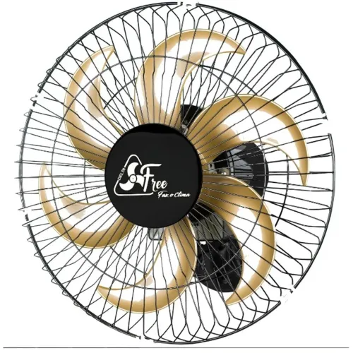 Ventilador de Parede Venti Delta 40CM Bivolt 140 Watts 6 Pás Preto