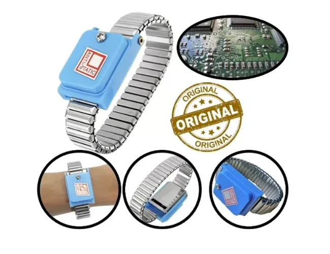 Pulseira Sem Fio Anti Estatica Metal Manutencao Celular