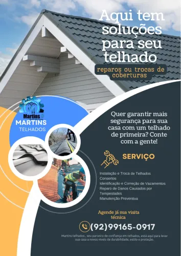 Telhado em geral, manutenção e substituição 