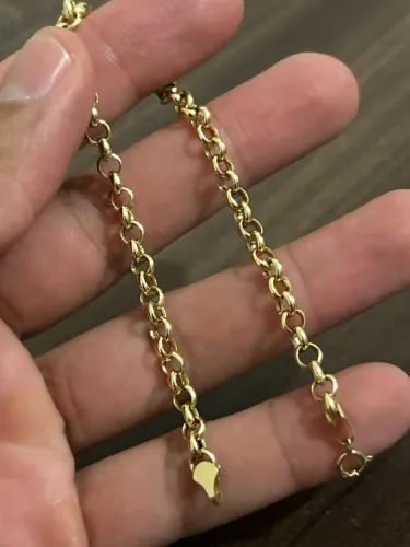 Pulseira MACIÇA feminina ouro 18k
