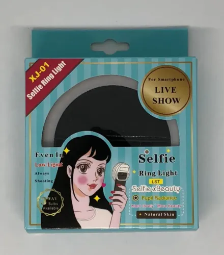 Luz Led Selfie Ring Light Clipe Flash Celular Universal Nova na Caixa