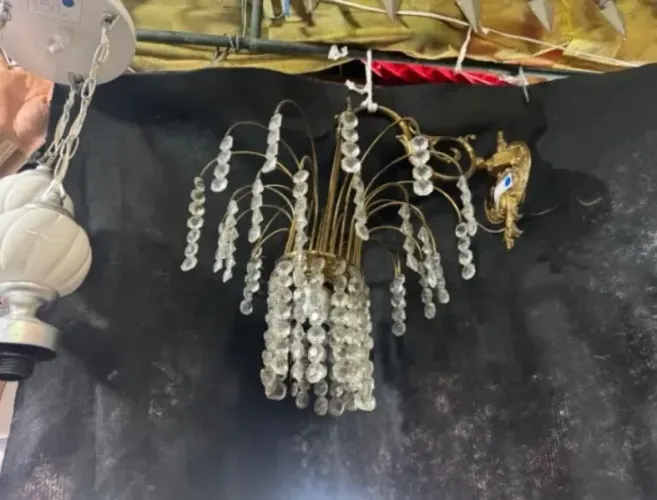 Lustre Pendente de Cristal Chuva Preta