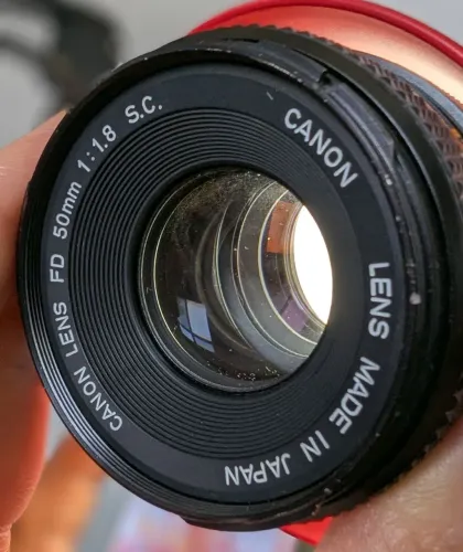 Lente Canon FD 50mm 1.8 manual excelente