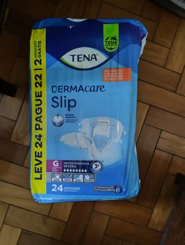Fralda Descartável Adulto Tena Dermacare Slip 24 Unidades