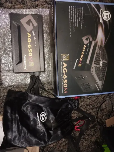 Fonte AG-650M gold apexgaming full modular com DEFEITO