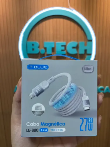 Cabo magnético IOS + Tipo C 27W