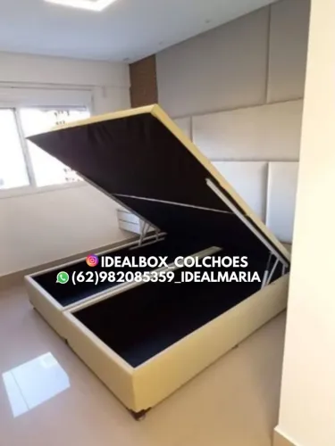 BOX BAÚ SUPER KING 193X203 BAÚ BLINDADO NA MADEIRA 