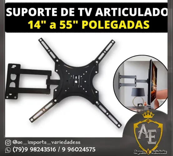Suporte de tv articulado braço longo 
