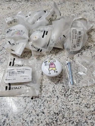 puxador de gaveta menina volei resina 10 peças