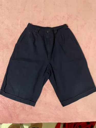 Bermuda de brim escolar Azul marinho Tam 36