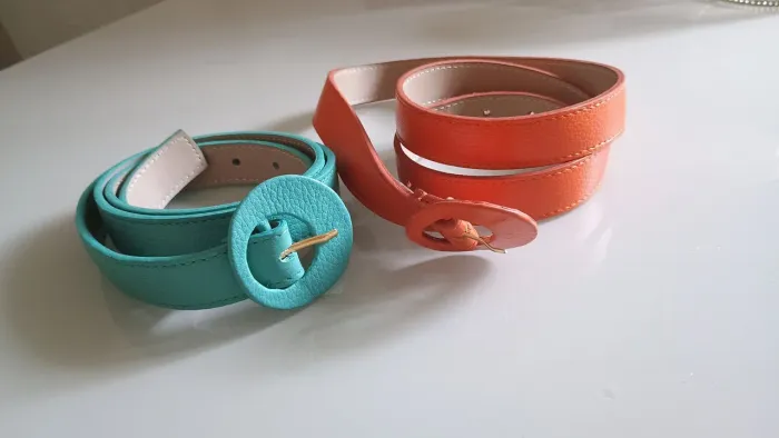 Cinto colorido - couro - tamanho G