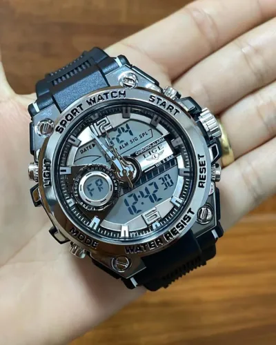 Relógio militar masculino Lige à prova d 'água pulseira de borracha