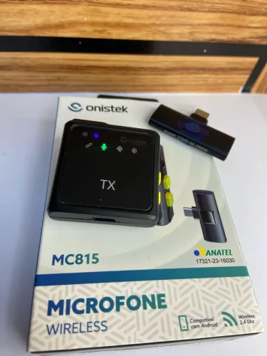 Microfone Lapela Wireless sem Fio Anatel - MC815 Onistek an4