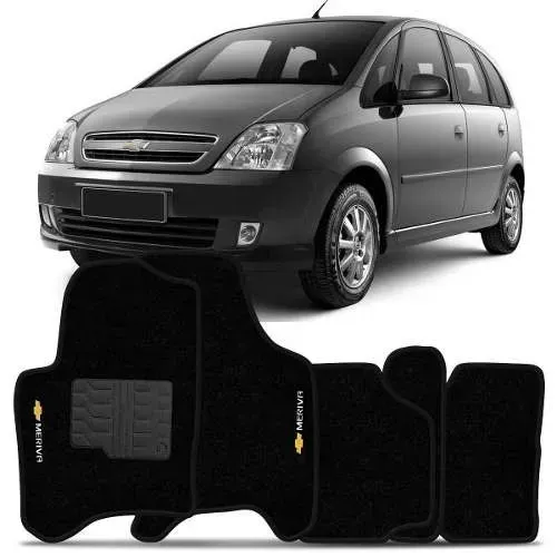 Jogo De Tapete Carpete Meriva 2003 Á 09 10 2011 3 Pçs Preto