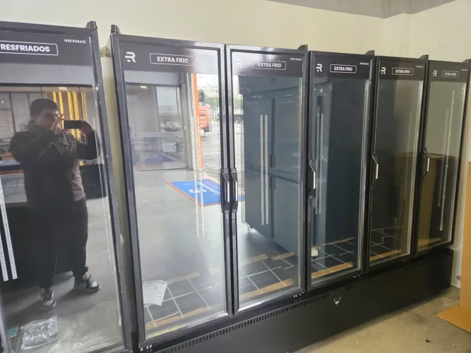 expositora refrigerada 5 portas para carnes e cervejas - a pronta entrega