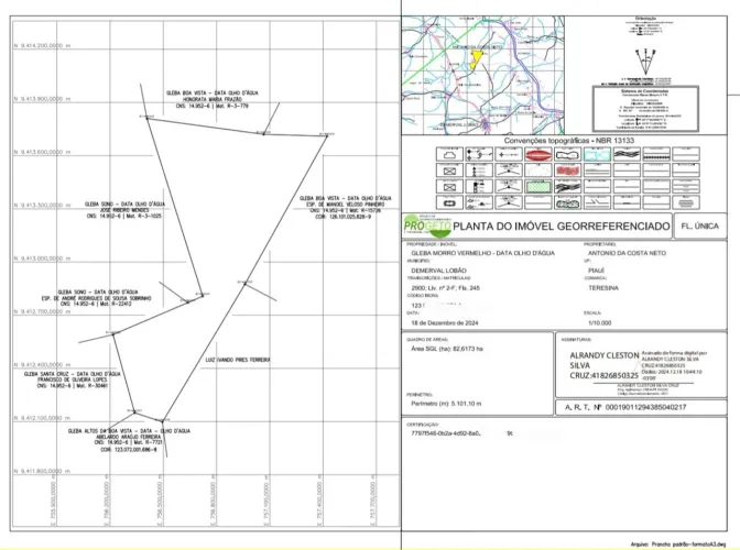 Propriedade 82,6ha em Demerval Lobão