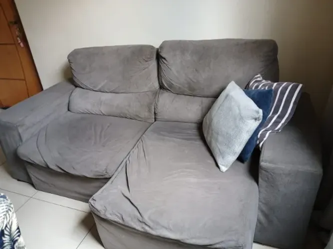 Sofá Retrátil e Reclinável 2 Lugares - Super Confortável (Cor Grafite)