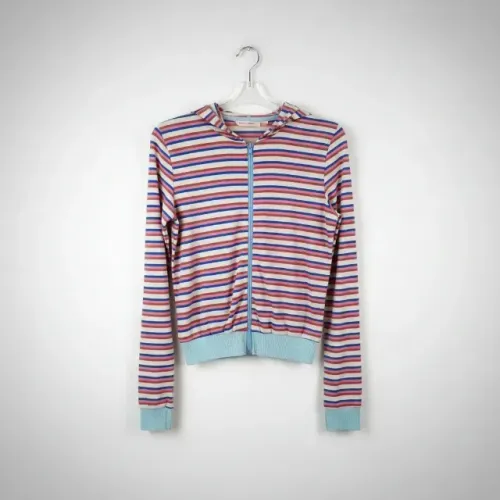 Blusa listrada com capuz manga longa Jinglers