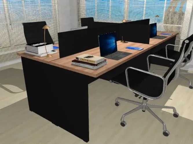 Estação Top White Home Office Alto Padrão. L220cm x P120cm x A74cm. Frete grátis