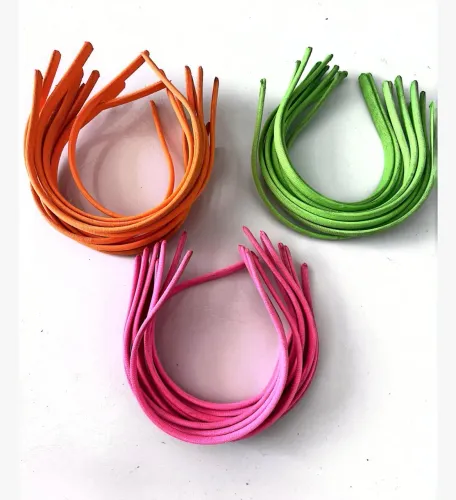 Diadema Tiaras de Cabelo Neon - Pacote com 30 peças Laranja/Verde e Rosa