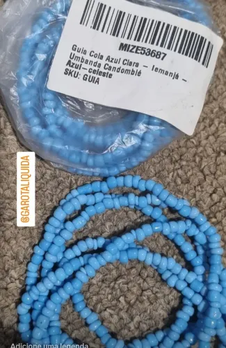 Guia colar Azul celeste Iemanjá