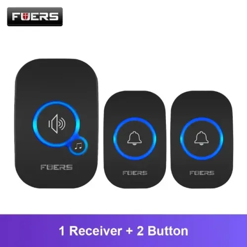 Fuers Wireless Doorbell Waterproof campainha com 2 botões