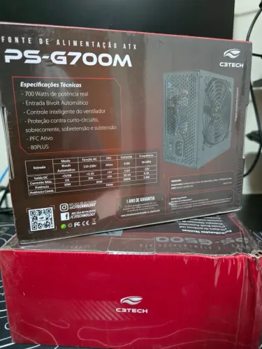 Fonte ATX 700W PS-G700M 80+ White C3Tech Gaming