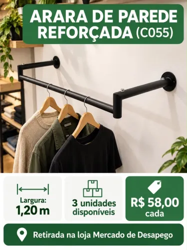 Arara de parede reforçada