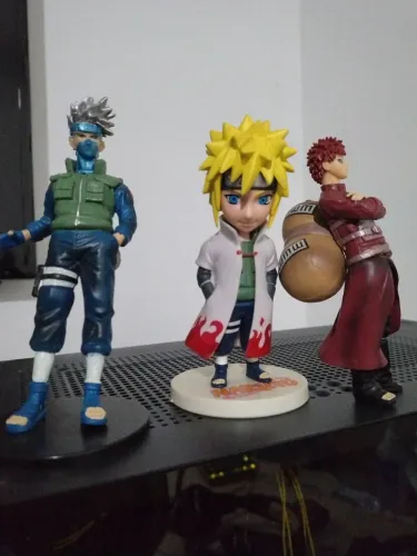 Lote de action figures Naruto - Kakashi, Gaara e Minato
