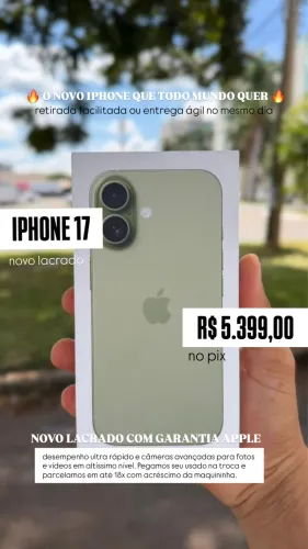 IPHONE 17 256GB NOVO LACRADO BAIXOU