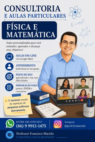 Consultoria e aulas particulares de física e matemática