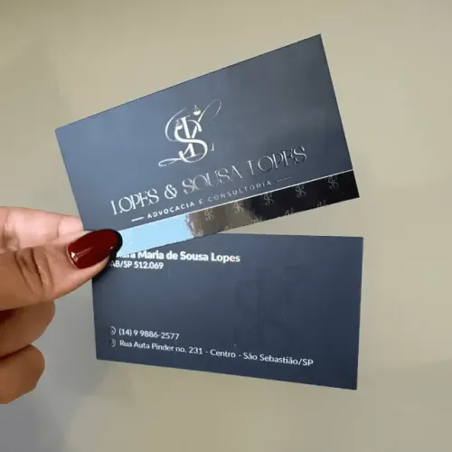 Cartão de visita verniz localizado personalizados!