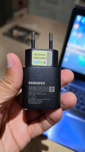 Carregador 25W Original Samsung Novo + Capa Acrílica S22 Ultra Usada