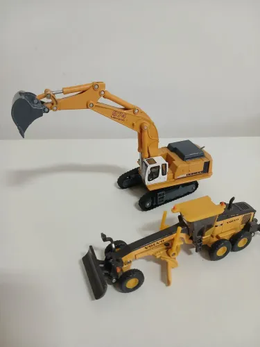 ESCAVADEIRA LIEBHERR LITRONIC 974 e VOLVO G990 SIKU 1:87