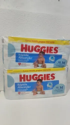 Fralda Huggies M 92 Unidades - Não serviu no bebê
