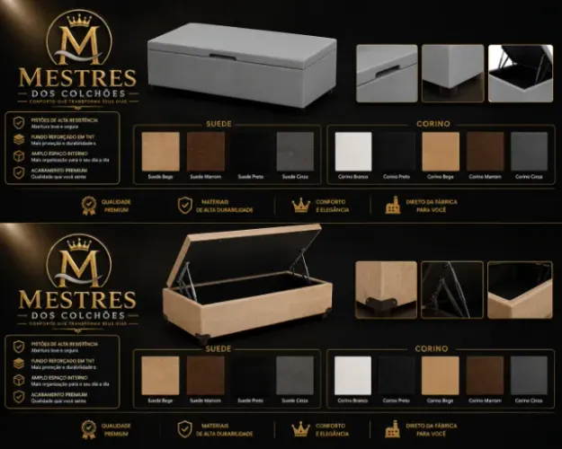 Cama Box Baú Max Solteiro 88x188x41