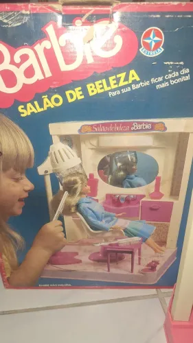 Salao de beleza da boneca barbrie com.caixa e funcionando barbie estrela funcionando