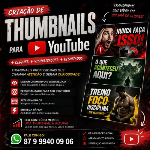 CRIAÇÃO DE THUMBNAILS PROFISSIONAIS PARA YOUTUBE