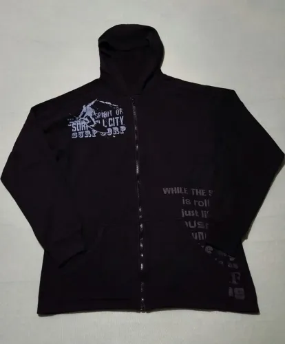 Jaqueta moletom masculino preto - M