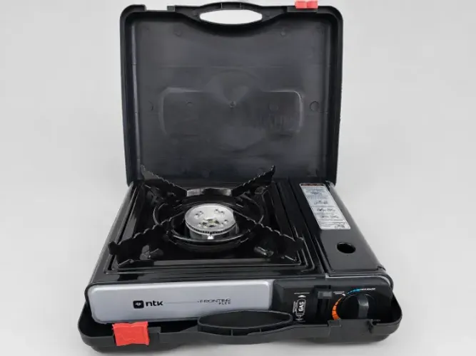 Fogão Fogareiro Camping NTK Frontier Flex Novo + Maleta + 3 Refis