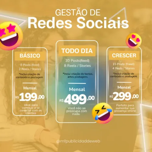 Faço Gestão de Redes Sociais para Empresas e Negócios