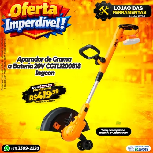 Aparador de Grama a Bateria 20V CGTL1200818 Ingcon