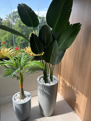 Conjunto plantas artificiais lindas