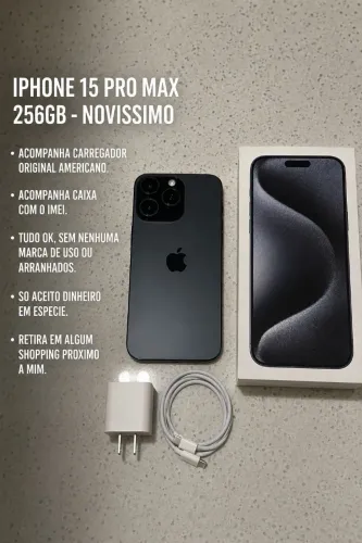 IPHONE 15 PRO MAX - 256GB - NOVO.