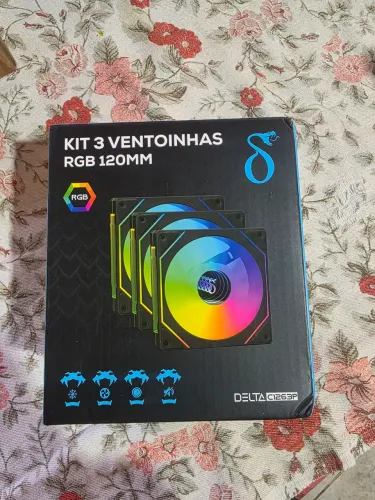 KIT 3 FANS GAMER COM CONTROLADORA