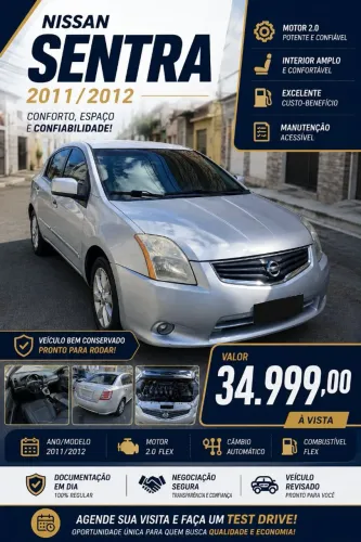 Nissan Sentra SL 2.0/ 2.0 Flex Fuel 16V Aut. 2012