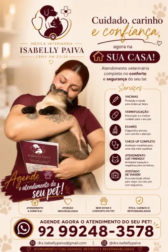 Veterinária Domiciliar AM | Consultas, Vacinas e Exames, Atestado de viagem VETERINÁRIO