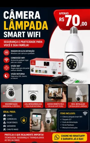 Câmera De Segurança Kapbom G4-5 Câmera Lâmpada
