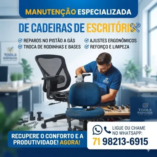 Manutenção em cadeiras de escritório
